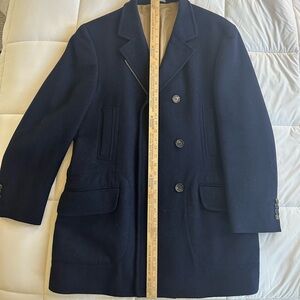 Men’s Brunello Cucinelli Navy Blue Peacoat.
